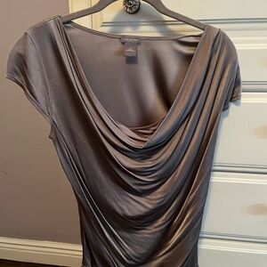 Ann Taylor metallic short sleeve shirt